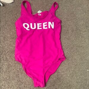 Pink 'QUEEN' Swimsuit